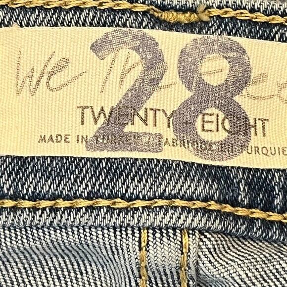 We The Free People Womens Medium Wash Raw Hem Distressed High Waist Jeans sz 28 - Picture 16 of 16